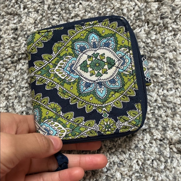 Vera Bradley Black and Green Patterned Wallet - Picture 5 of 7